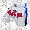 FIGHT-FIT - Muay Thai Shorts / Weiss / Medium