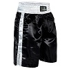 FIGHT-FIT - Pantaloncini da Boxe Lunghi / Nero-Bianco / Small