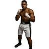 FIGHT-FIT - Boxing Shorts / Boxhosen / Weiss-Schwarz / Large