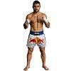 FIGHTERS - Shorts de Muay Thai / Bulls  / Blanc-Bleu
