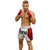 FIGHTERS - Shorts de Muay Thai / Blanc-Rouge