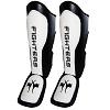 FIGHTERS - Muay Thai Shin Guard / Striker / White-Black