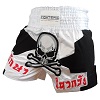 FIGHTERS - Pantalones Muay Thai / Skull / Blanco-Negro