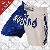 FIGHT-FIT - Muay Thai Shorts / Weiss-Blau