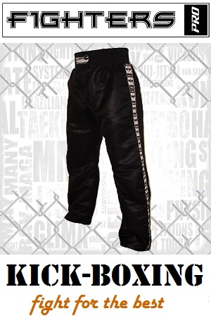 FIGHT-FIT - Kickboxing Pants / Satin / Black / Large