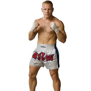 FIGHTERS - Shorts de Muay Thai / Blanc / Medium