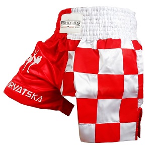 FIGHTERS - Shorts de Muay Thai / Croatie-Hrvatska / Zastava / XL