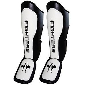 FIGHTERS - Muay Thai Instep Guard / Striker / White-Black / XL