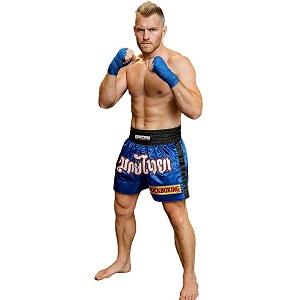 FIGHTERS - Shorts de Muay Thai / Kickboxing / Bleu / Medium