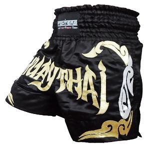 FIGHTERS - Pantaloncini Muay Thai / Nero-Oro / Medium