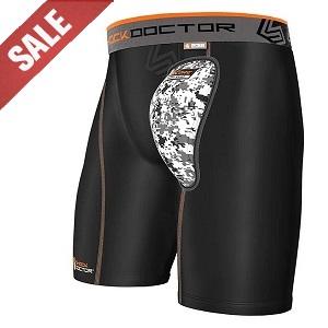 Shock Doctor - Compression Short mit AirCore Soft Cup Tiefschutz / Schwarz / Small