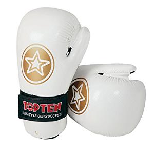 Top Ten - Point Fighting Gloves / White-Gold / Medium