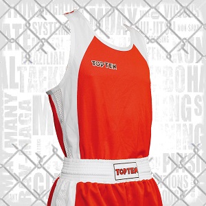 TOP TEN - Men's Boxing Shirt / Red-White / XL