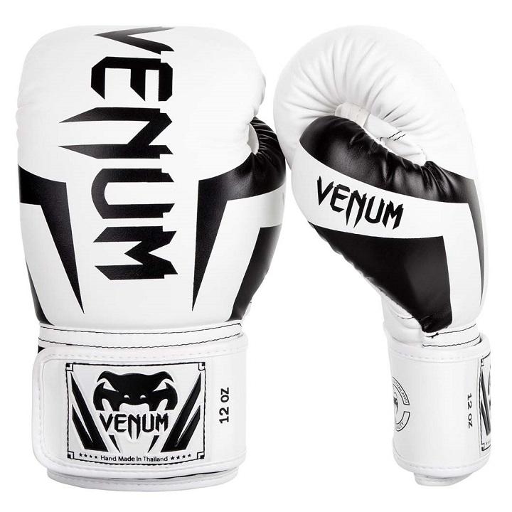 Venum - Boxing Gloves / Elite / White-Black / 10 oz