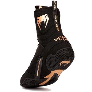 Venum - Boxschuhe Boxstiefel / Elite / Schwarz-Bronze / EU 43