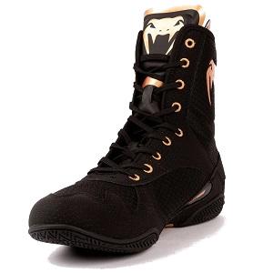 Venum - Boxschuhe Boxstiefel / Elite / Schwarz-Bronze / EU 43