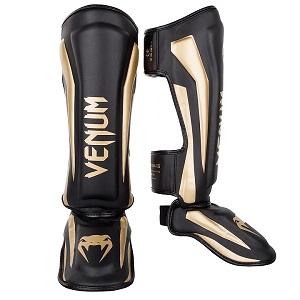 Venum - Espinilleras / Elite / Negro-Oro / Large