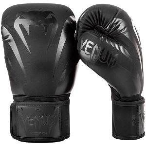 Venum - Guantes de boxeo / Impact / Negro-Negro / 10 oz